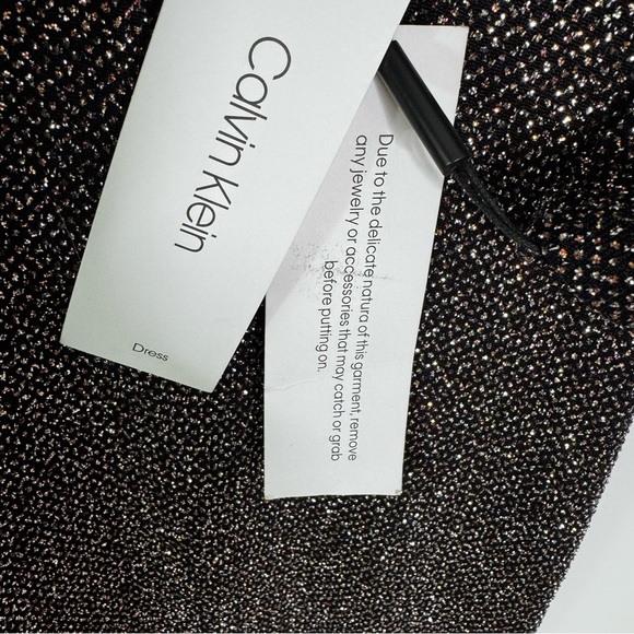 NWT Calvin Klein Womens Shimmer Cut Out Evening Dress Size 2 - Picture 10 of 14